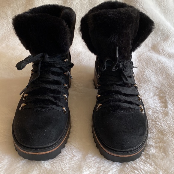 NEW ROUGE Faux Fur Winter Boots Lug Soles Size 7 - Picture 2 of 15
